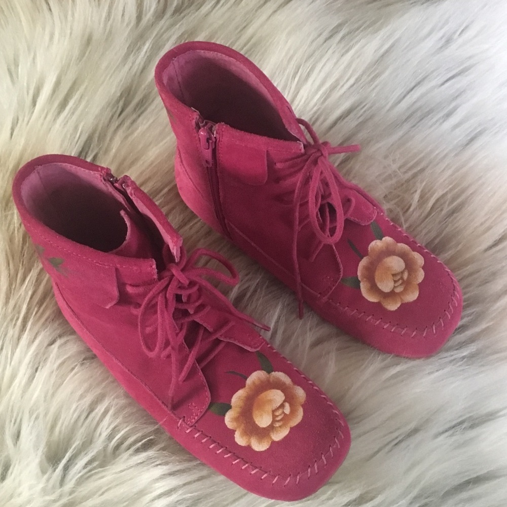 Little Laundry Leather Suede Boots Ankle Pair of Boots Girls 1 M